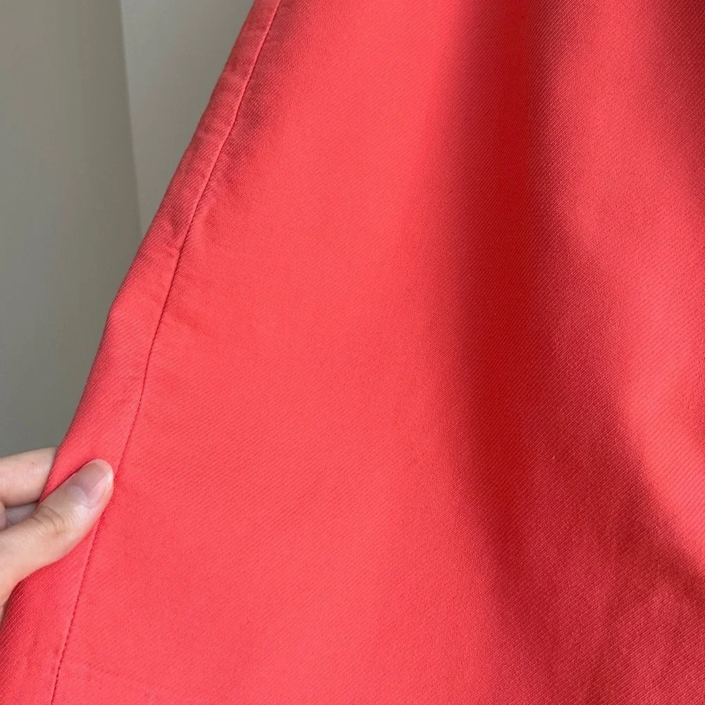 J. By J. Crew Coral Salmon Solid Pencil Skirt with Scalloped Hem, Size 4